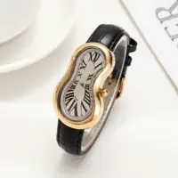 Nuevo y2k moda creativa hombres mujeres Reloj de fusión suave estilo callejero de lujo esfera de forma Irregular diseño único Reloj de cuarzo Reloj