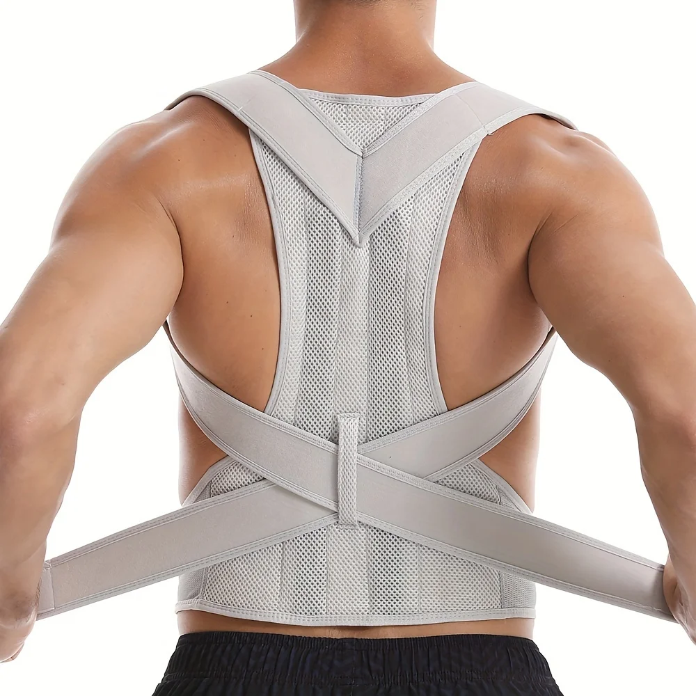 Reinforced Belt Lumbar Column Posture Corrector Vest Adjustable Back Support Strap Shoulder Spine Brace Neck Stretcher Trainer