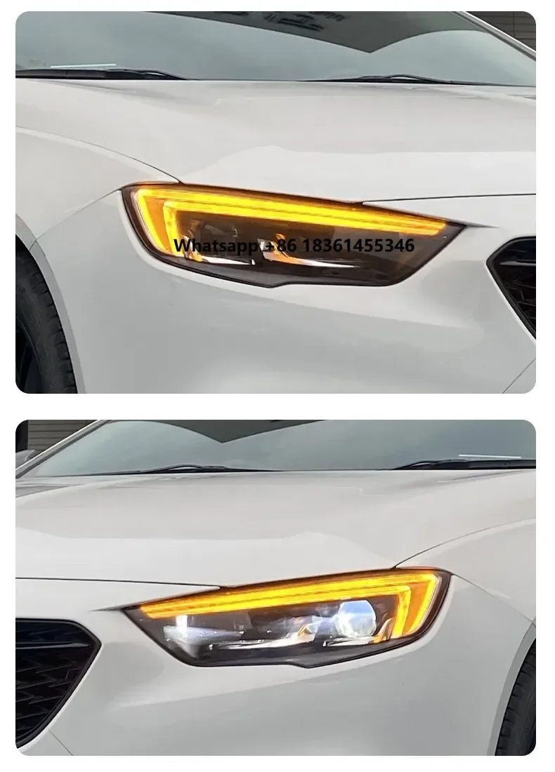 

Car Headlight Head Lamp regal 17-19 DRL Daytime Running Light Turn Signal Angel Eye