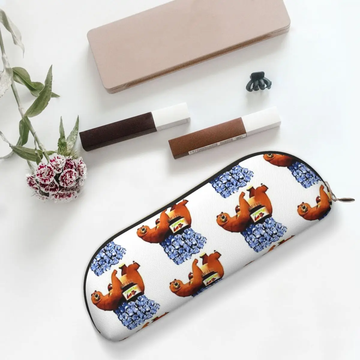 Grizzy And The Lemmings مقلمة قلم رصاص الحقيبة تخزين القرطاسية لوازم سعة كبيرة صندوق القلم حقيبة أقلام رصاص صبي فتاة المدرسة