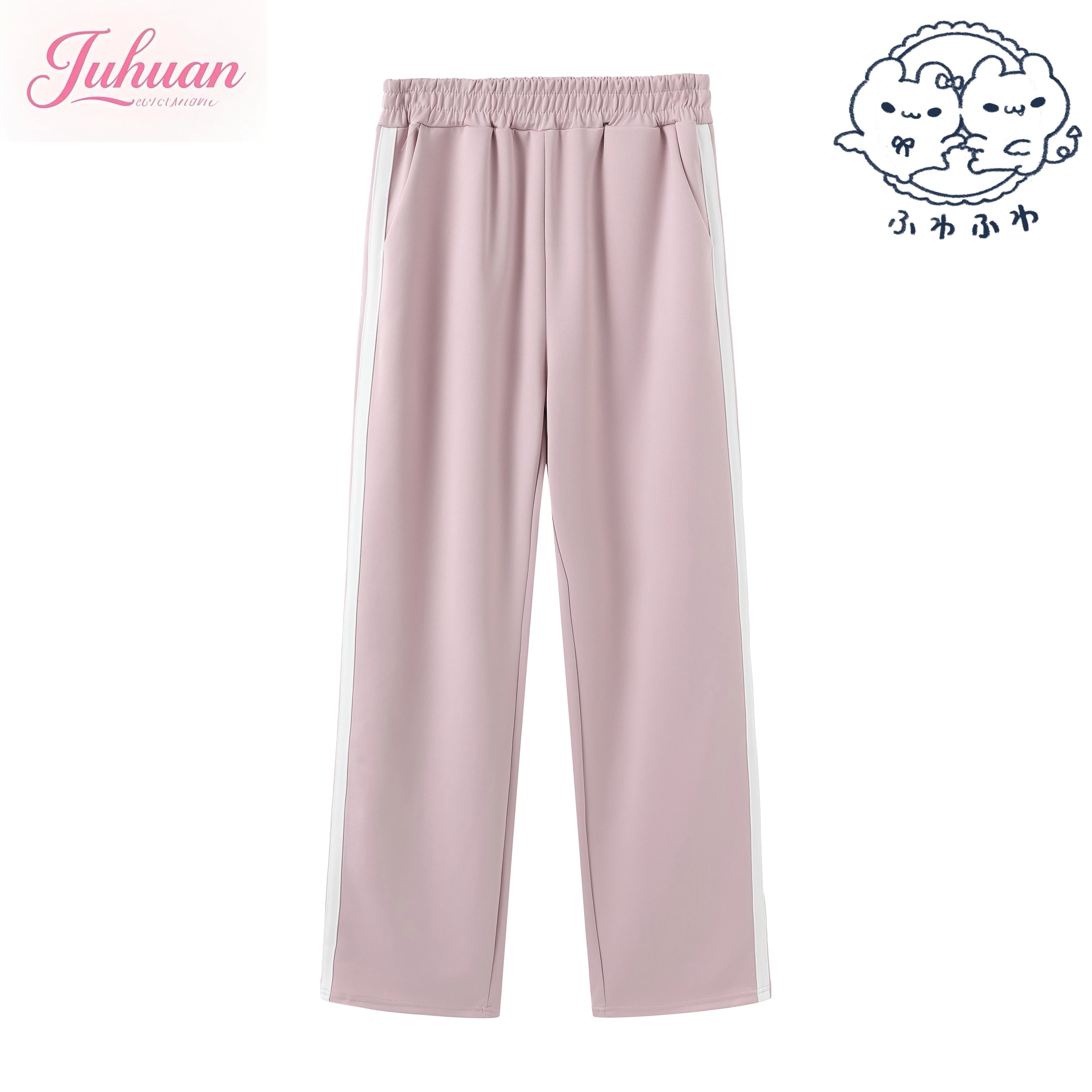 2025, japanische Subkultur, Y2k-Hosen-Sets für süßes Mädchen, süße Sportjacke + Hose, lässige Studentin, lockere hellblaue Outfits