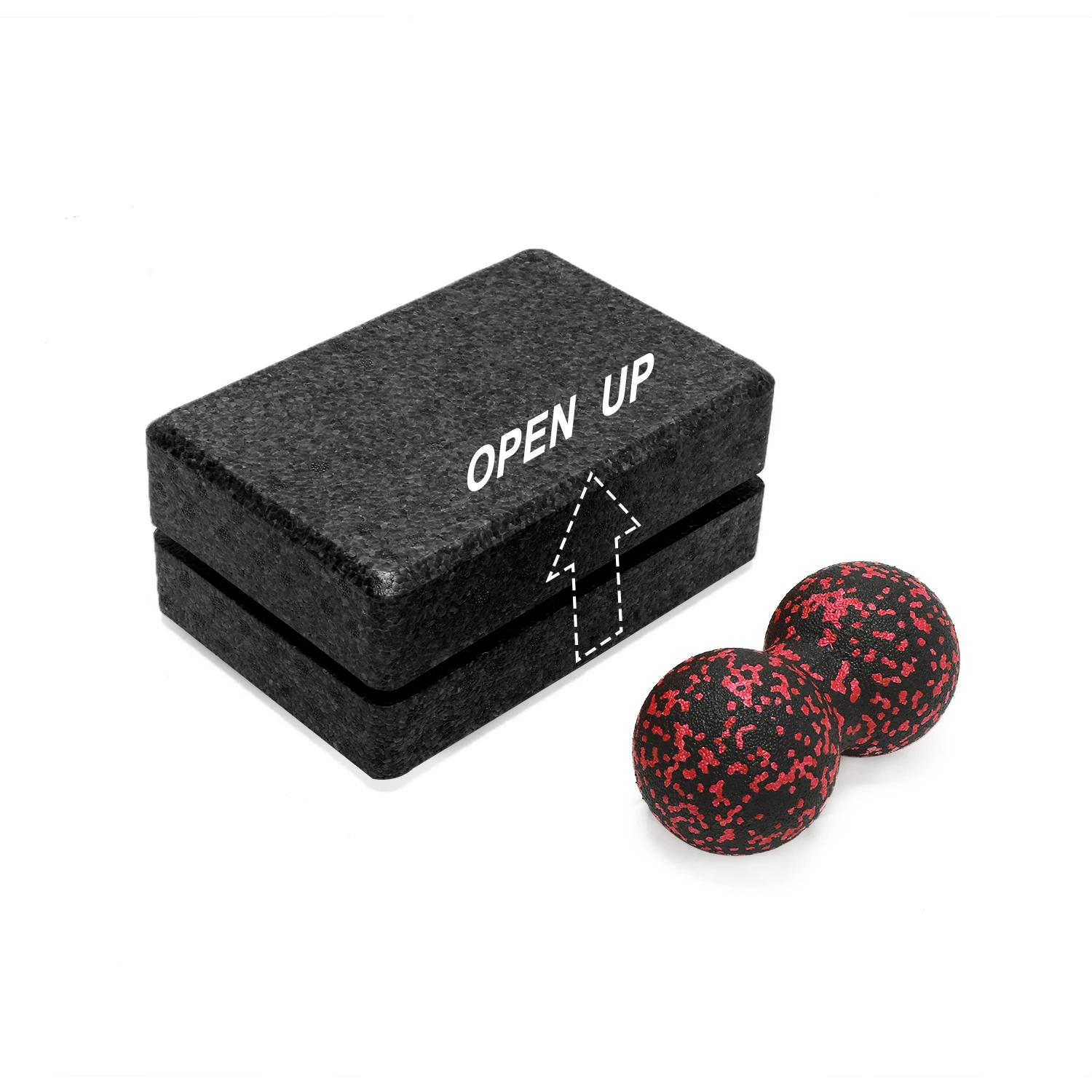 2-in-1 Yoga Block Epp High Hardness 2-in-1 Peanut Ball Fascia Ball Yoga Block Lightweight Yoga Foam Block