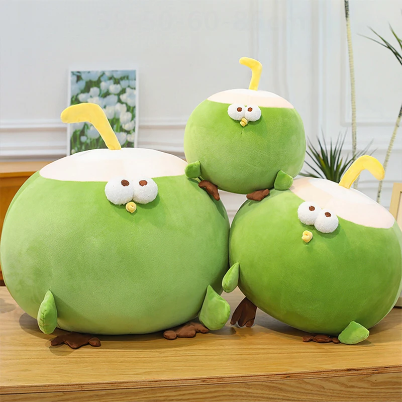 

Plush Coconut Chicken Stuffed Toy Pillow Cute Soft Large Doll for Kids Birthday Xmas Gift Creative Amusing Plushie for Children