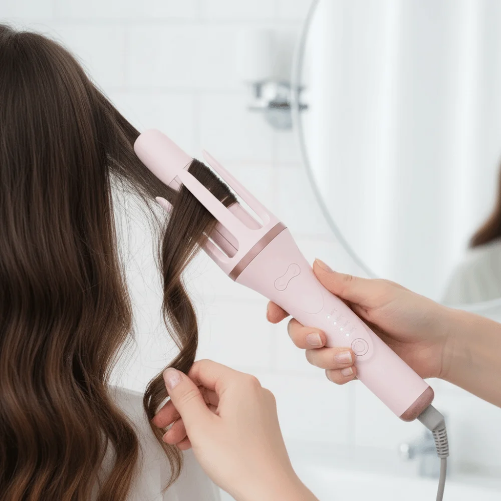 

Anti-Scald Automatic Hair Curler Rotating 32MM Curling Iron Non Damaging Hair Adjustable Gear Hair Curling Machine Student