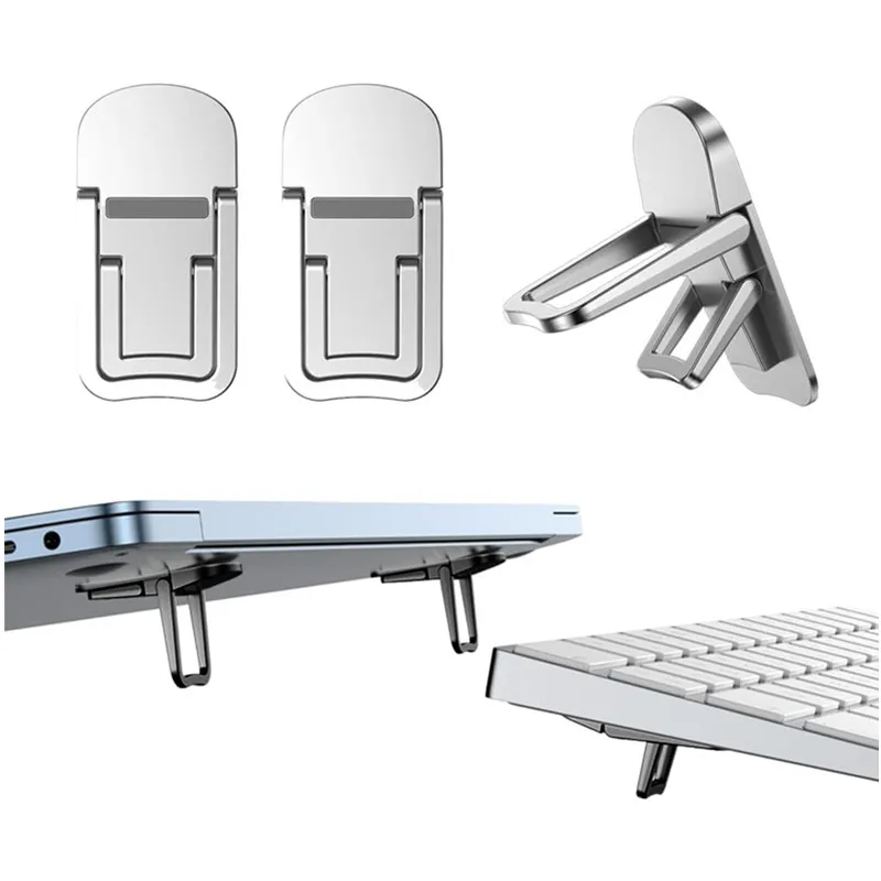 2 Teile/satz Faltbare Laptop Ständer mit 2 Einstellbare Winkel Unsichtbare Notebook Halter für Macbook Computer Tastatur Suporte Riser