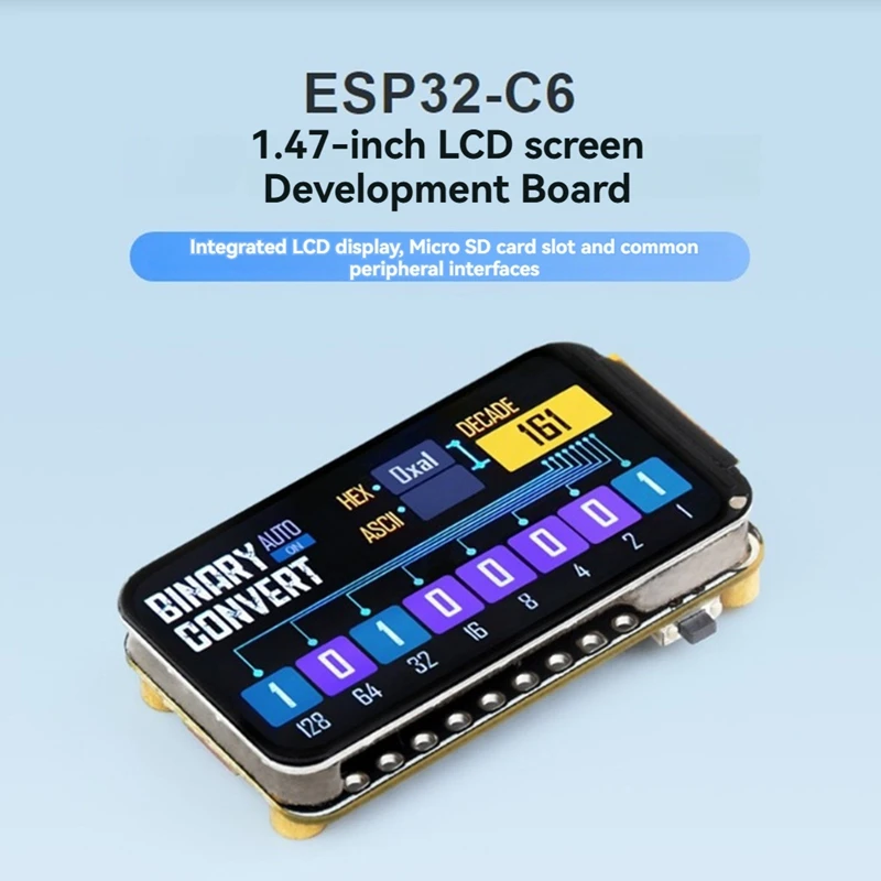 ESP32-C6 1.47Inch Display Development Board1 Supports Wi-Fi 6 & BLE With Colorful RGB LED, ESP32 With Display