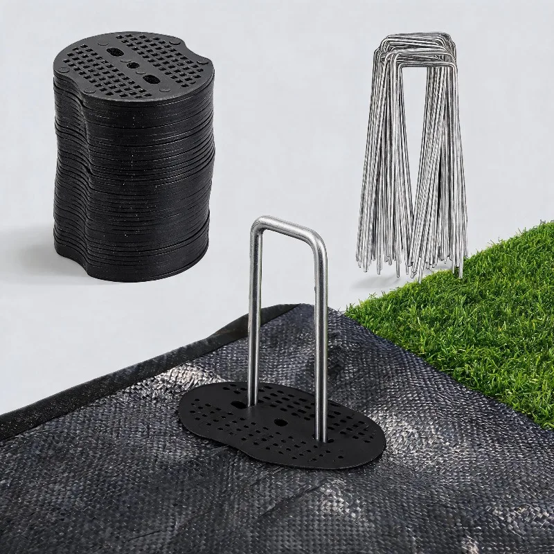 Heavy Gauge Galvanized U Type Landscape Stakes Sharp Ground Nails Secure Artificial Grass Weed Mat Garden Pipe Fix Staples