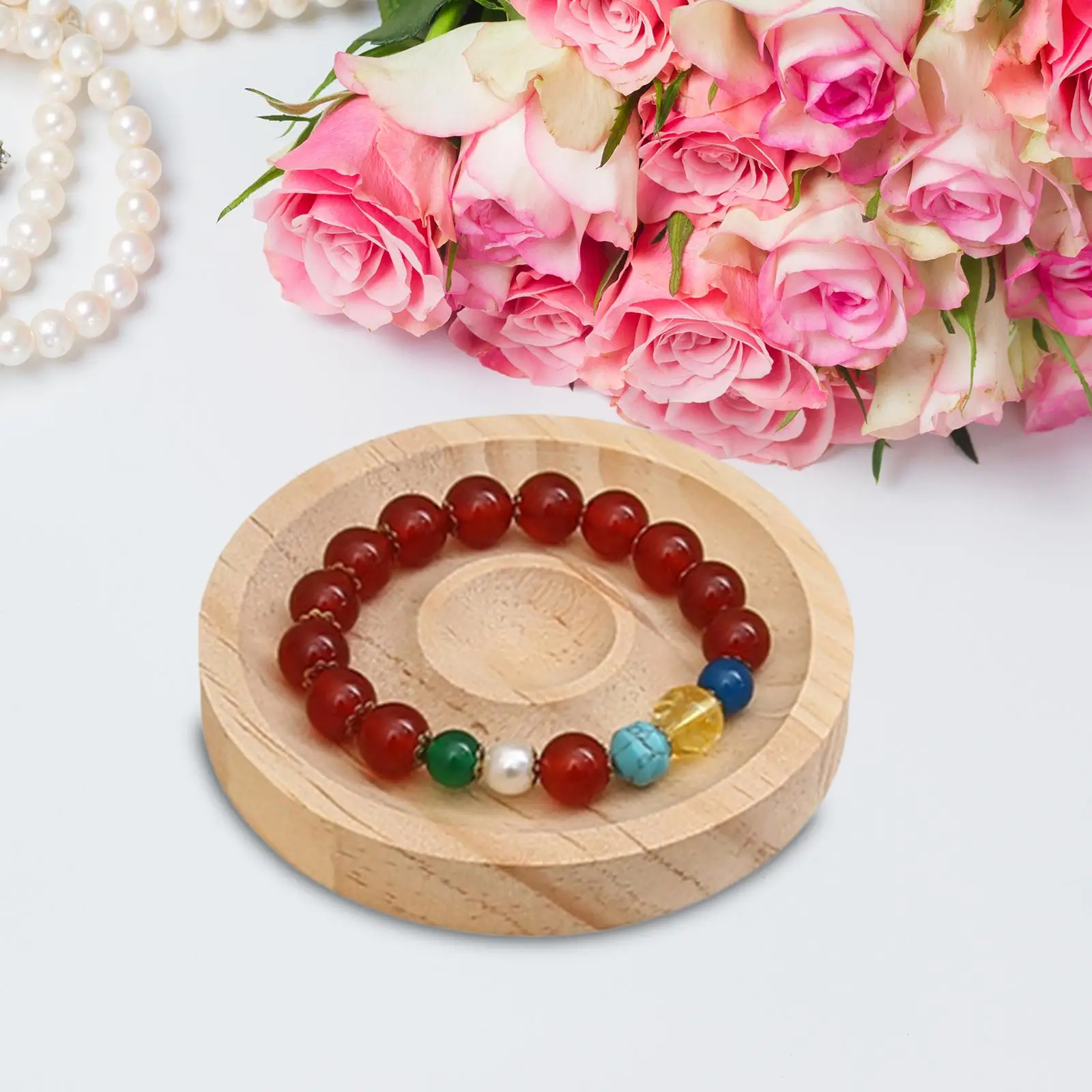 Bamboo Bracelet Bangle Display Tray Jewelry Organizer Holder Stand for Retail Store Table Dresser Drawer Storage