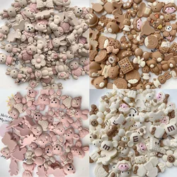 Resin Mix Animal Bear Rabbit Cabochons for DIY Crafting Material Making Supplies Jewelry Charm Pendant Embellishments Decoration