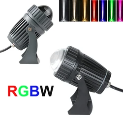 Projecteur d'extérieur imperméable, lampe murale à Angle de faisceau étroit RGBW 10W 110-240V, longue Distance