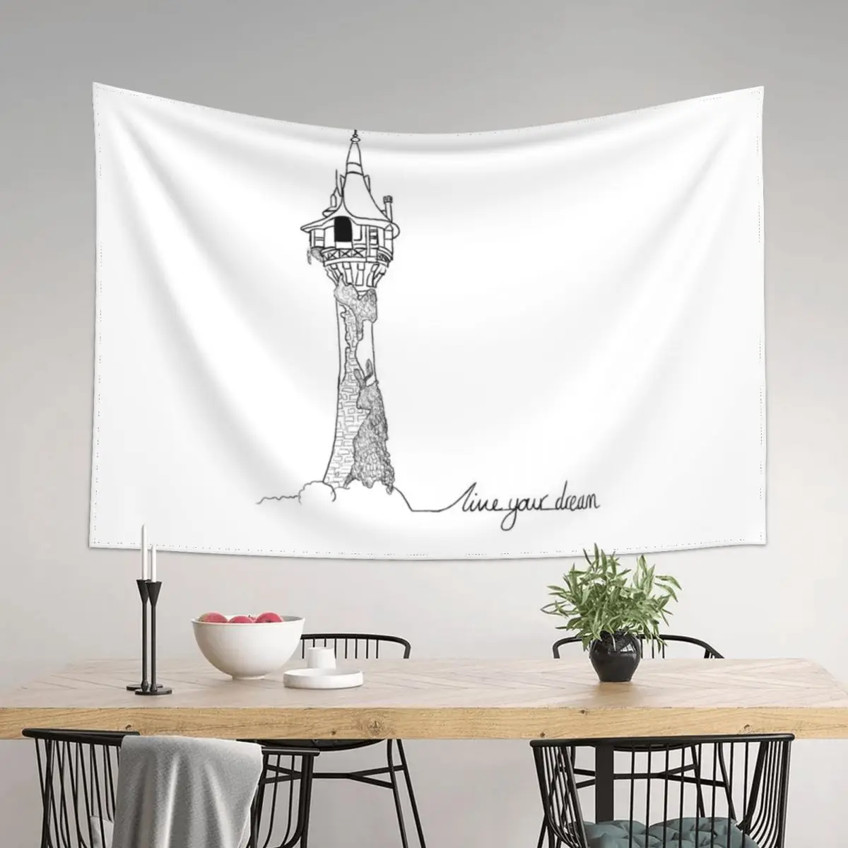 

Live Your Dream Tapestry Room Decor Aesthetic Mushroom Decoration Pictures Room Wall Tapestry