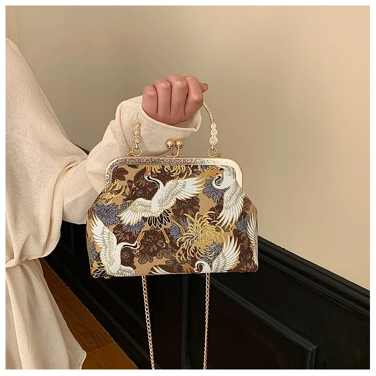 Silk Embroidery Crossbody Bag Patchwork National Style 2025 Hot Sale Bags for Women Hasp Simple Fashion Women's Handbags