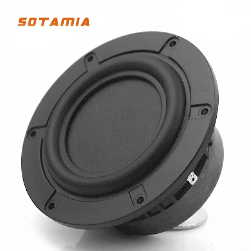 

SOTAMIA 1 шт. 4-дюймовый полнодиапазонный аудиодинамик 8 Ом 30-60 Вт сотовый бассейн плоский высококачественный динамик обновление настольного динамика