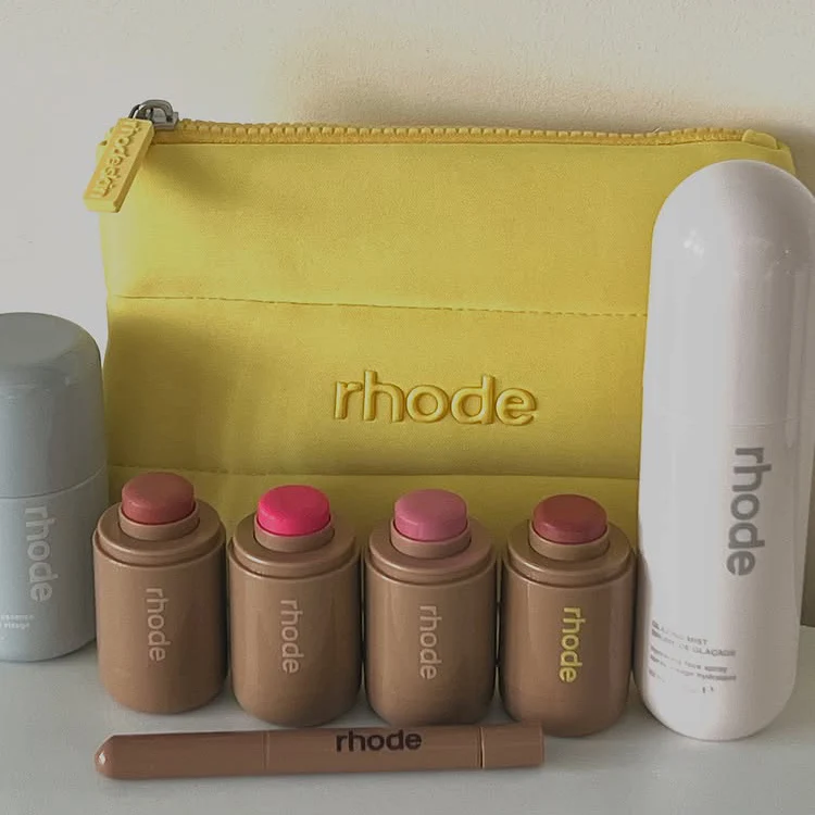Marchio di lusso Pocket Blush Crema Rouge Fard in polvere Borsa per bolle cosmetiche avanzata Borsa per cuscino con cerniera Lucidalabbra Trucco da viaggio