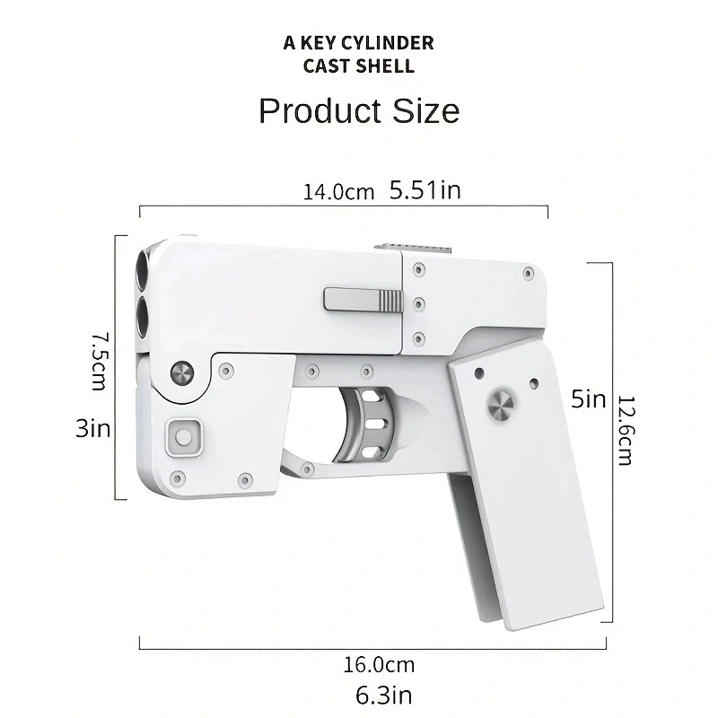 Mobile Phone Shape Folding Toy Gun Soft Bullet Gun Toy Creative Deformation Pistol Shooting Toy for Kids Adults Outdoor Sports view 6