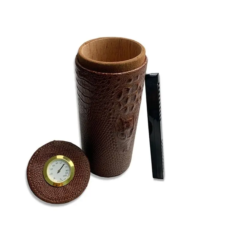 Portable Cigar Humidor with Hygrometer, Multi-Pack Humidifier Storage Set, Portable Cigar Box for Outdoor Use
