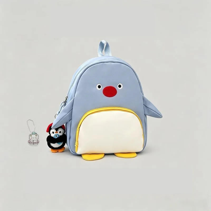 Cute Pingu 3d Penguin Shaped Backpack - Water Resistant Nylon Daypack, Lightweight 13 Inch Laptop Bag, Kawaii School Bag For Wom