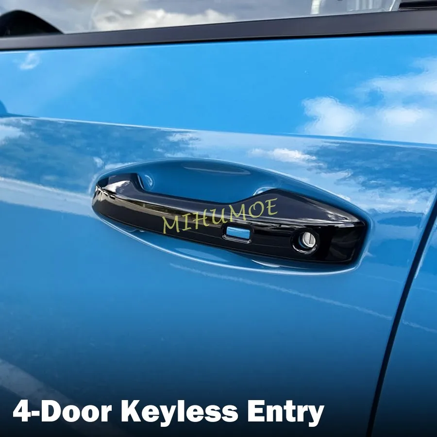 LHD Glossy Black Car Door Handle Strip Cover Accessories Trim For 2025-2026 Nissan Armada Patrol Y63 w/ Keyless