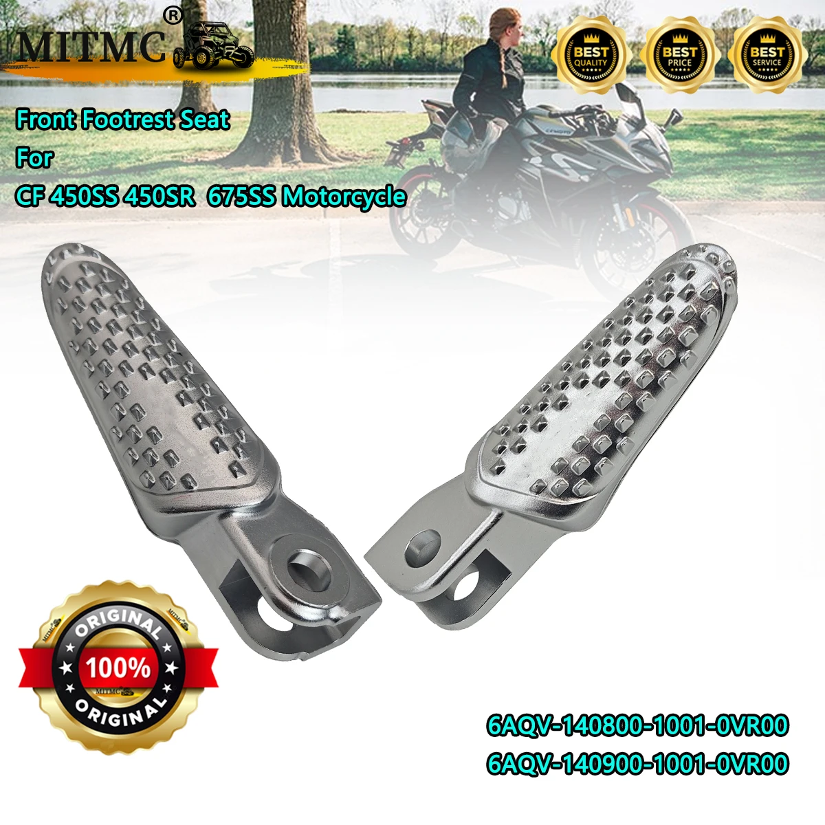 

Оригинальная передняя подножка для мотоциклов CF 450SS, 450SR, 675SS, артикулы 6AQV-140800-1001-0VR00, 6AQV-140900-1001-0VR00
