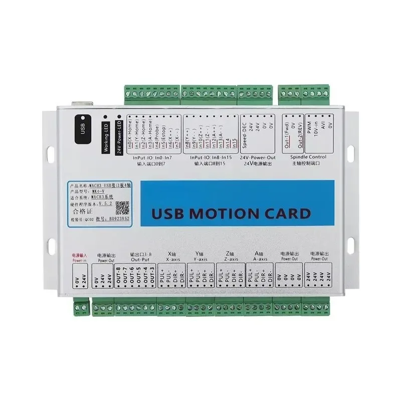 2026 XHC USB Mach 3 Card Motion Control Board 4 Axis 2000KHZ CNC Controller Breakout Board Milling Controller MK3-V for CNC