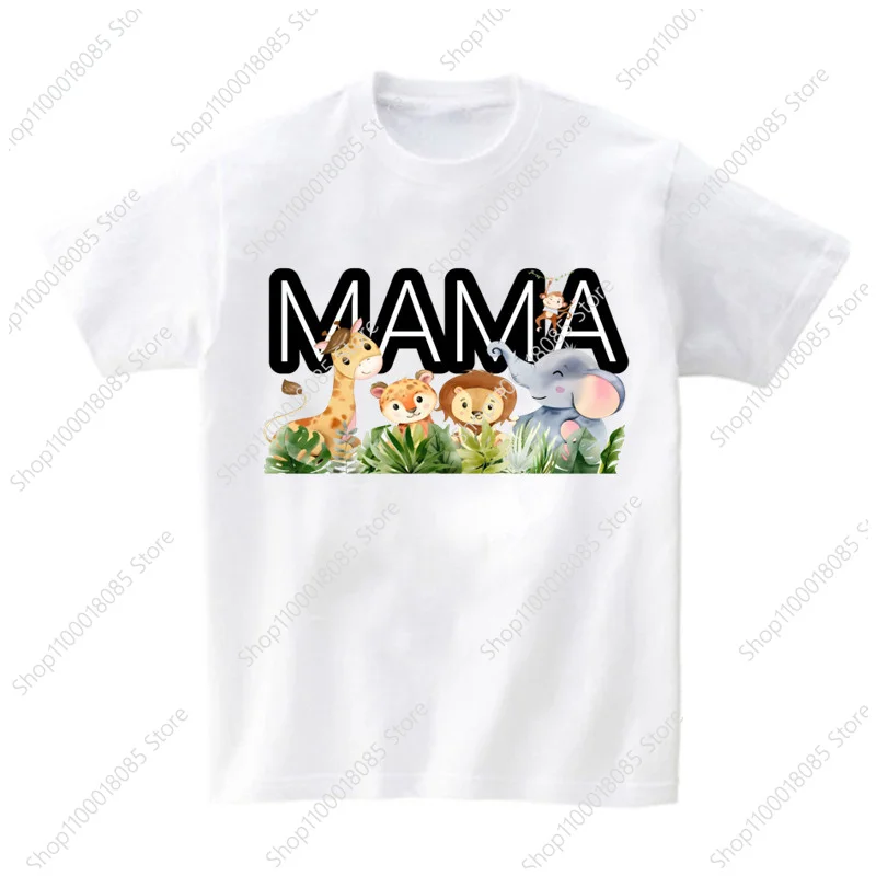 Kids 2 3 4 5 6 Animal Birthday Party Tshirt Matching Family Outfits Boy Shirt Party Girls TShirt Children Outfit Custom Name