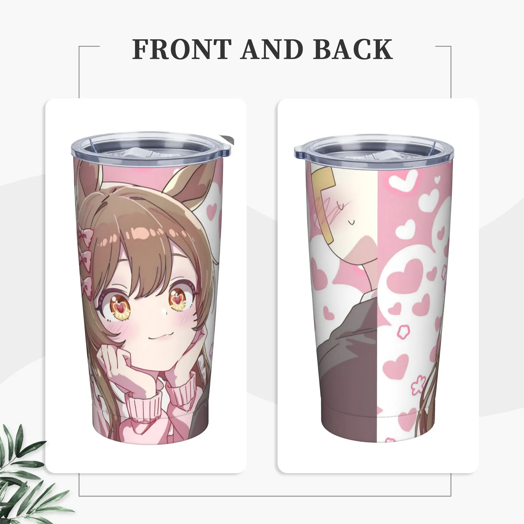 Stainless Steel Tumbler Smart Flacon Umamusume Pretty Derby Thermal Mug  Keep Heat Cold Drink Car Mugs Travel Water Bottle