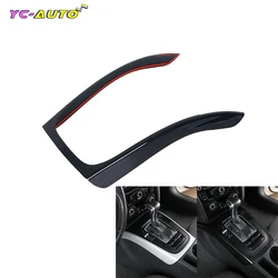 For Audi A4 B8 A5 2009-2016 Center Interior Console Gear Shift Frame Decoration Cover Trim Carbon Fiber Look Car Accessories