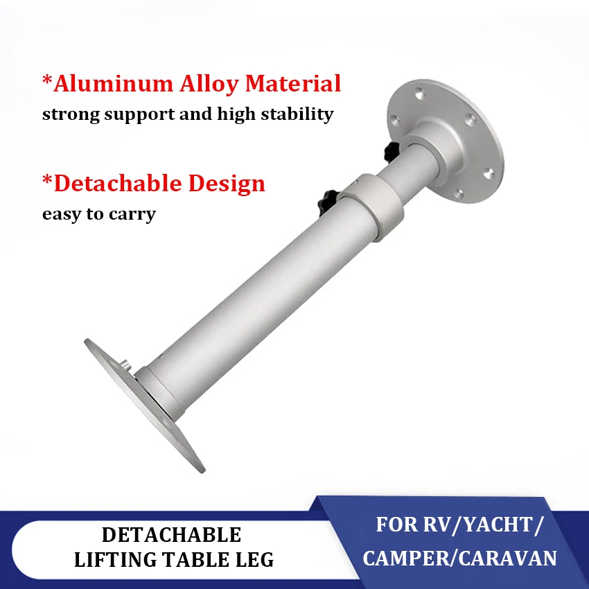 

RV Table Pedestal Height Adjustable Table Base Lifting Bracket Aluminum Alloy Detachable Table Stand Leg For RV Boat Yacht