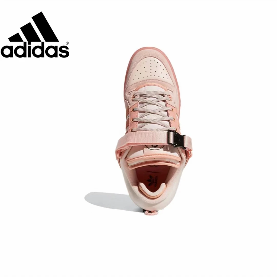 Original New Arrival Adidas Originals FORUM LOW  Bad Bunny Pink Easter Egg Unisex Skateboarding Shoes Sneakers