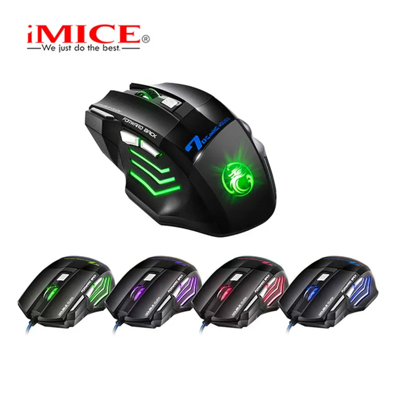 iMICE Large Mouses Pad & X7 Wired Gaming Mouse 7 Buttons 2400 DPI LED Optical USB Ergonomic Game Mouse Mice For Laptop Computer