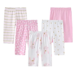 Cartoon Pants 3/4/5Pieces Cotton Baby Boy Trousers Print New Born Baby Girl Pants 0-24M Soft Four Seasons Bebes