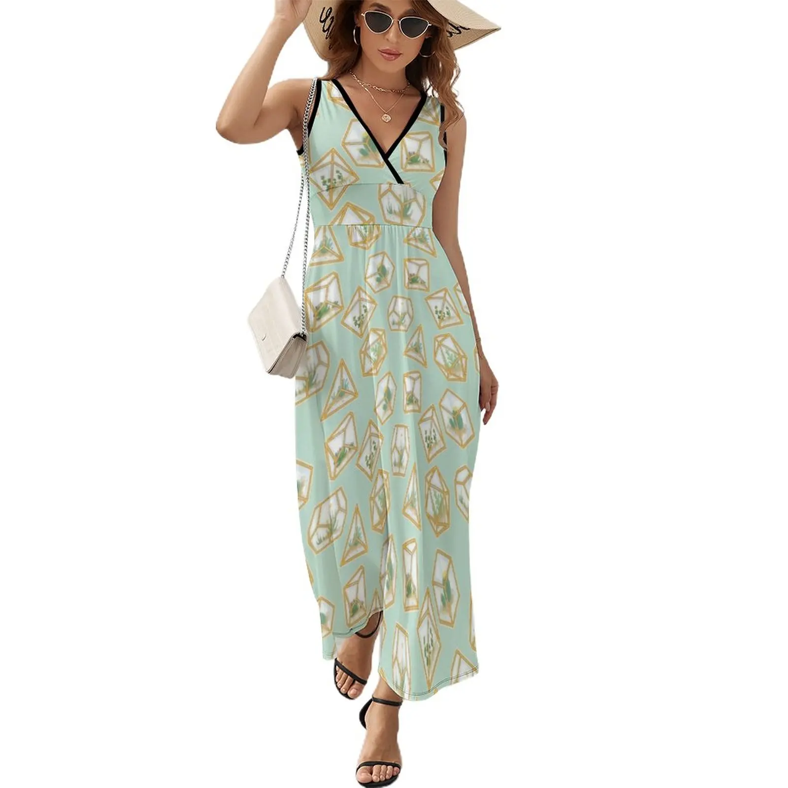 

Terrarium Dice Sleeveless Dress long women summer for women 2024 sexy for women summeres womens 2024