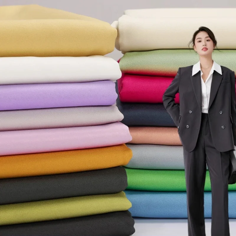 

Suit Uniform Fabric Men's and Women's Spring and Autumn Suit Trousers Pleated Skirt Sets Clothing Anti-wrinkle Polyester Fabric