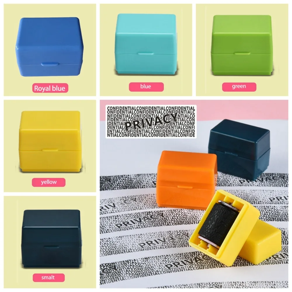 

ABS Privacy Smear Confidentiality Stamp Privacy Stamp Confidentiality Roller Privacy Seal Cute Colorful