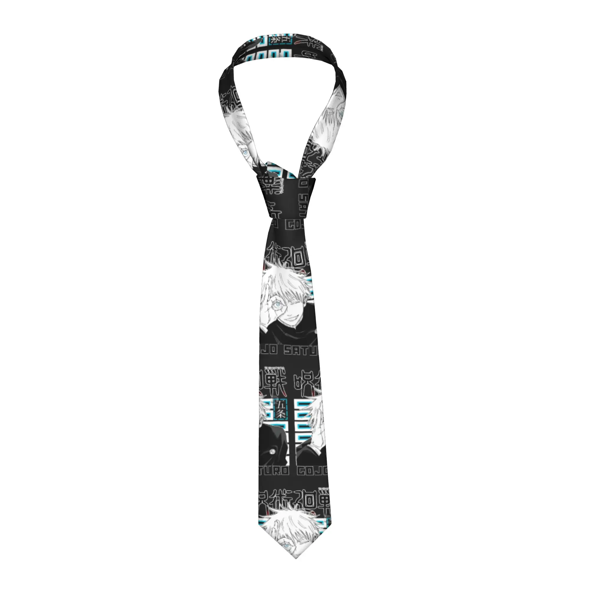 

Custom S-Satorues G-Gojoes Tie Men Printed Necktie Four Seasons Fashion Tie Necktie For Father's Day