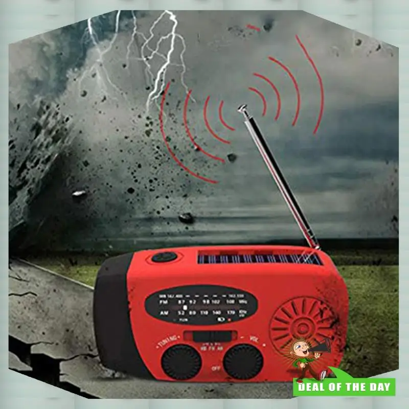 24-Hour Delivery 6X Led Flashlights Hand Crank Dynamo Powered AM/FM/NOAA Radio Emergency Rescue LED Flashlight Emergency Power S