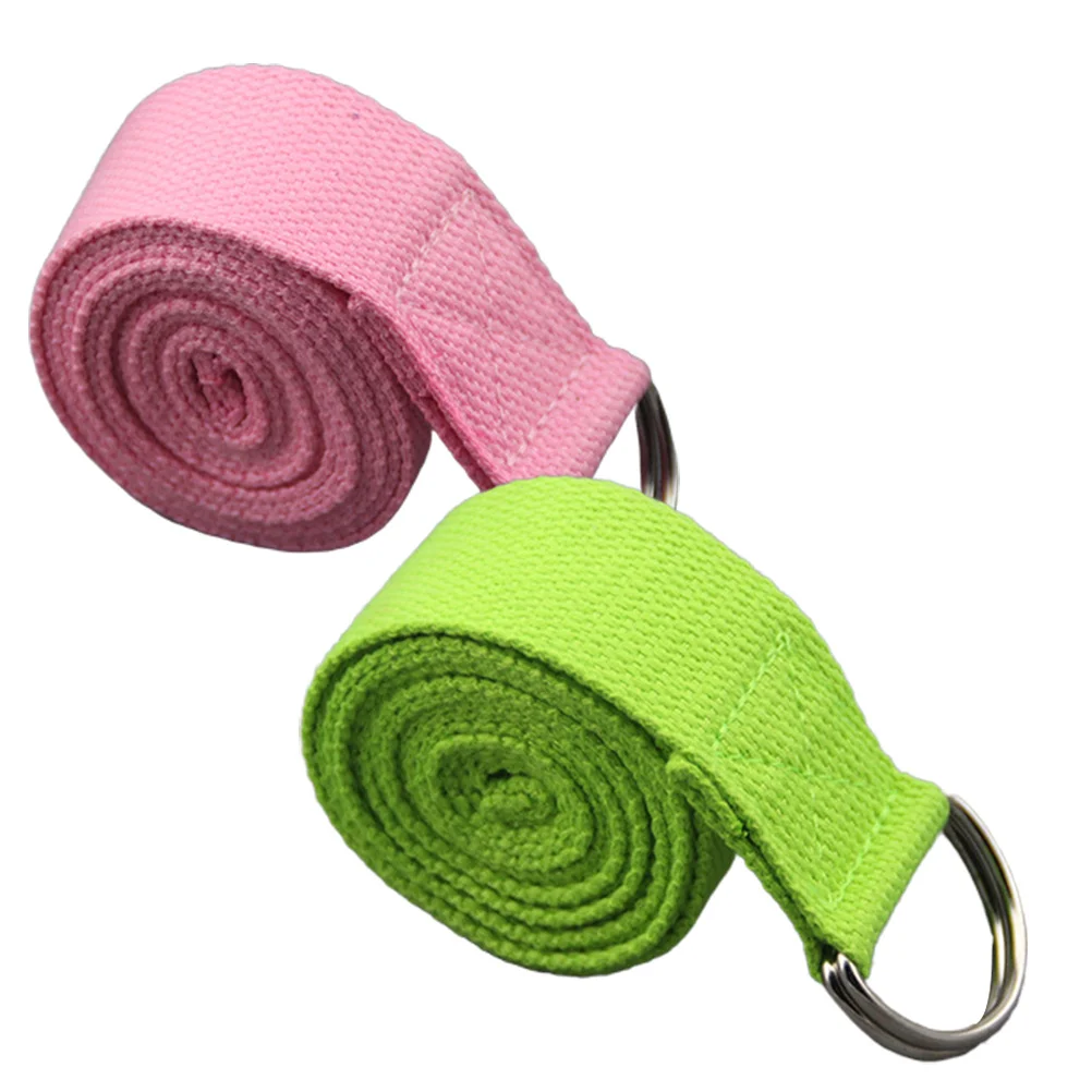 Mipcase 2 قطعة حزام مقاومة اليوغا لممارسة اللياقة البدنية وتمتد الورك بلون عشوائي