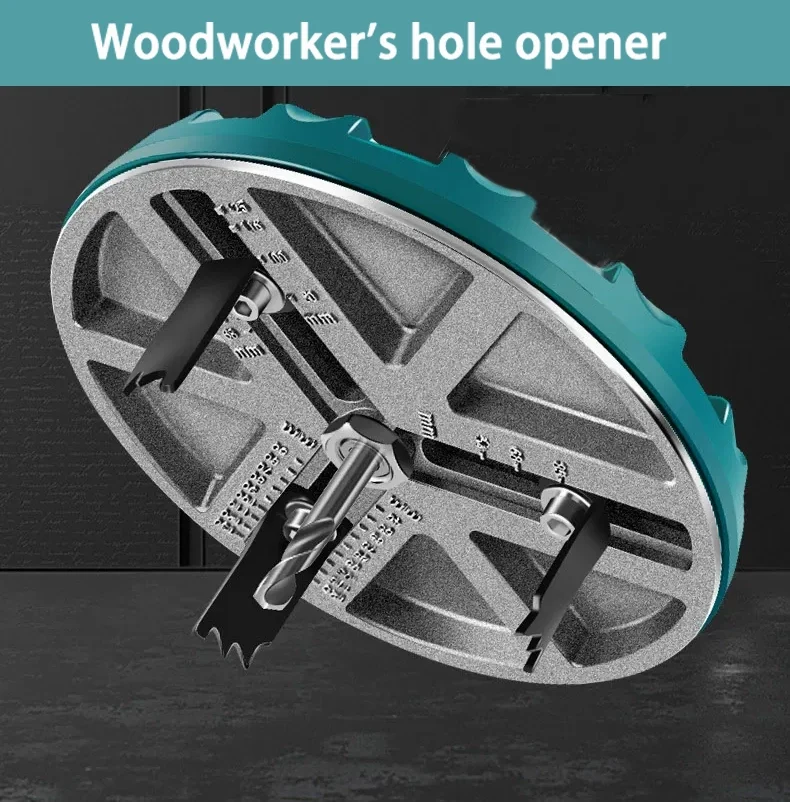 

Adjustable Multi-Purpose Universal Hole Opener, Woodworking Hole Opener, Hole Saw, 45mm-130mm Diameter