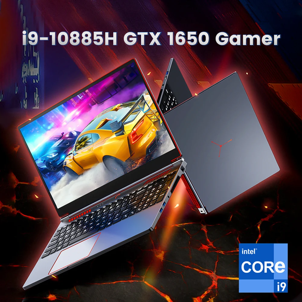 ขายดีแล็ปท็อปสำหรับเล่นเกม16.1นิ้วคอมพิวเตอร์อัลตร้าบุ๊ค Intel Core i9-10880H I7-10870H GTX 1650 4G Win10เครื่องคอมพิวเตอร์ขนาดเล็ก/11 Pro 64GB 2TB SSD