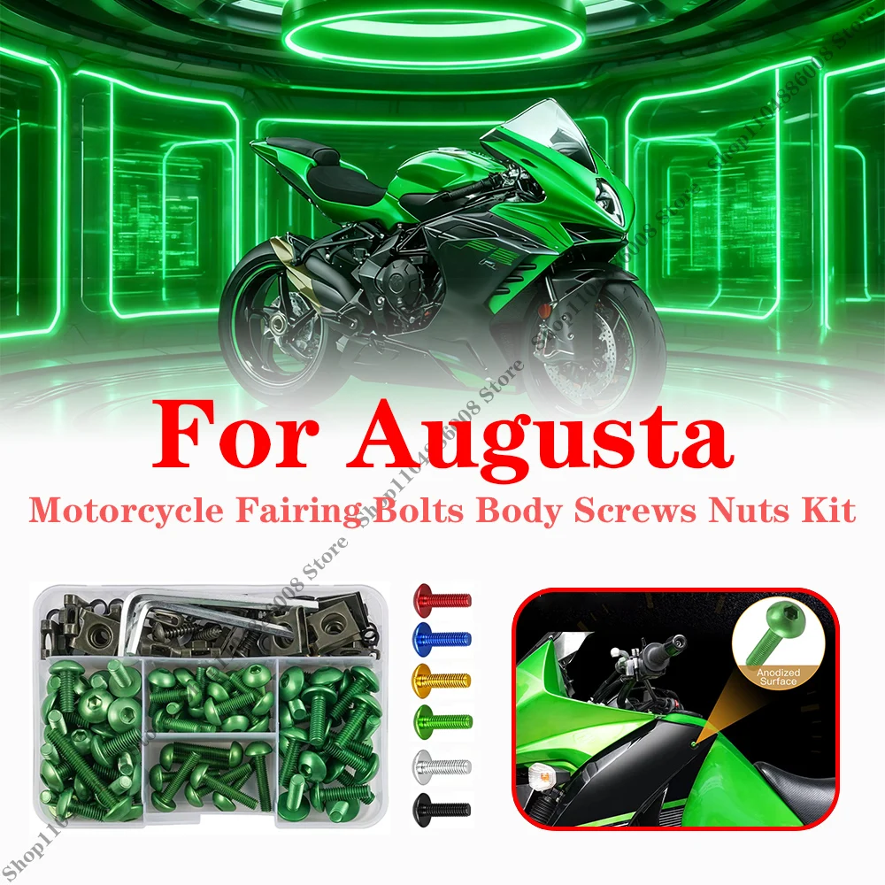 

177PCS M5 M6 Motorcycle Fairing Bolts Screws Kit Body Nuts Fastener Clips For Augusta F3 F4 Brutale Dragster Enduro Veloce