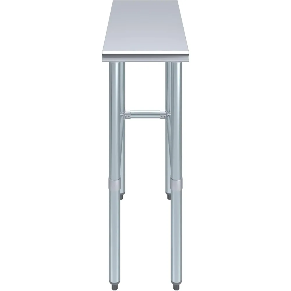 โต๊ะทำงานครัวสแตนเลส ได้รับการรับรองมาตรฐาน NSF สำหรับเตรียมอาหาร ซักผ้า และใช้งานอเนกประสงค์ ขนาด 12x30