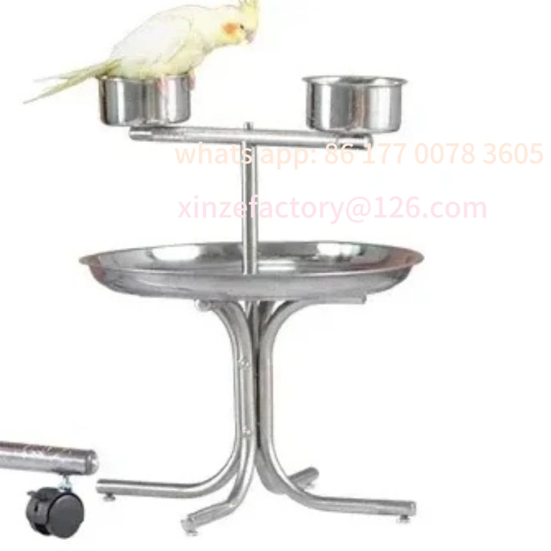

Customizable Stainless Steel Parrot Stands Bird Hanging Playing Platform Pet Bird Accessories