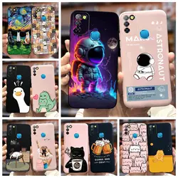 For Infinix Smart 5 Case Hot 10 Lite X657 X657B X657C Cute Astronauts Phone Cover Case For Infinx Hot 10 Lite Smart5 Soft Fundas