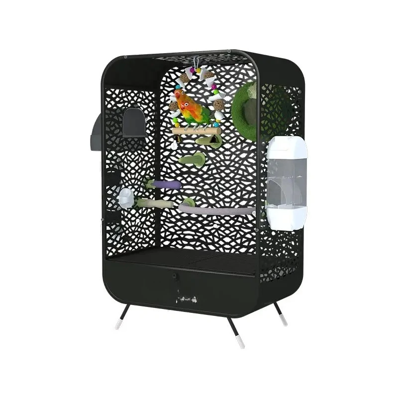 

Bird cage Parrot cage Large flying feather Xuanfeng peony tiger skin special ornamental acrylic transparent bird cage