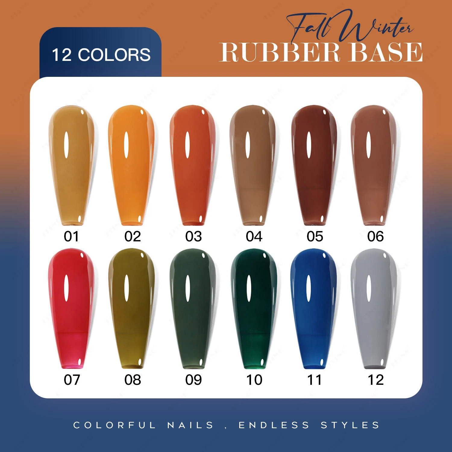 JTING 1 قطعة 15 مللي خريف شتاء 12 ألوان المطاط قاعدة هلام البولندية 2 في 1 قاعدة اللون هلام طلاء الأظافر Uv جيل للأظافر