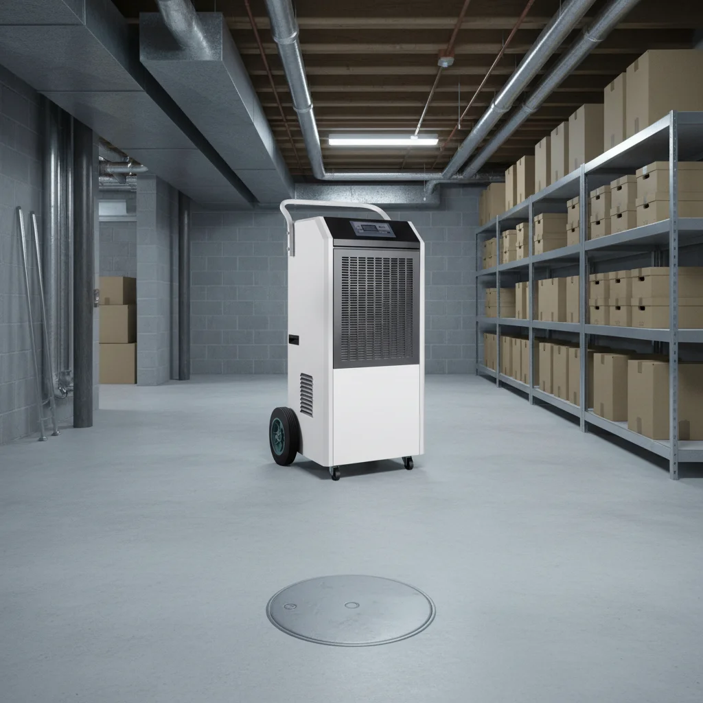 New High-quality Commercial Electric Dehumidifier Metal Shell 90L Capacity 1000m3/h Airflow for Storage Medical Food Use Green