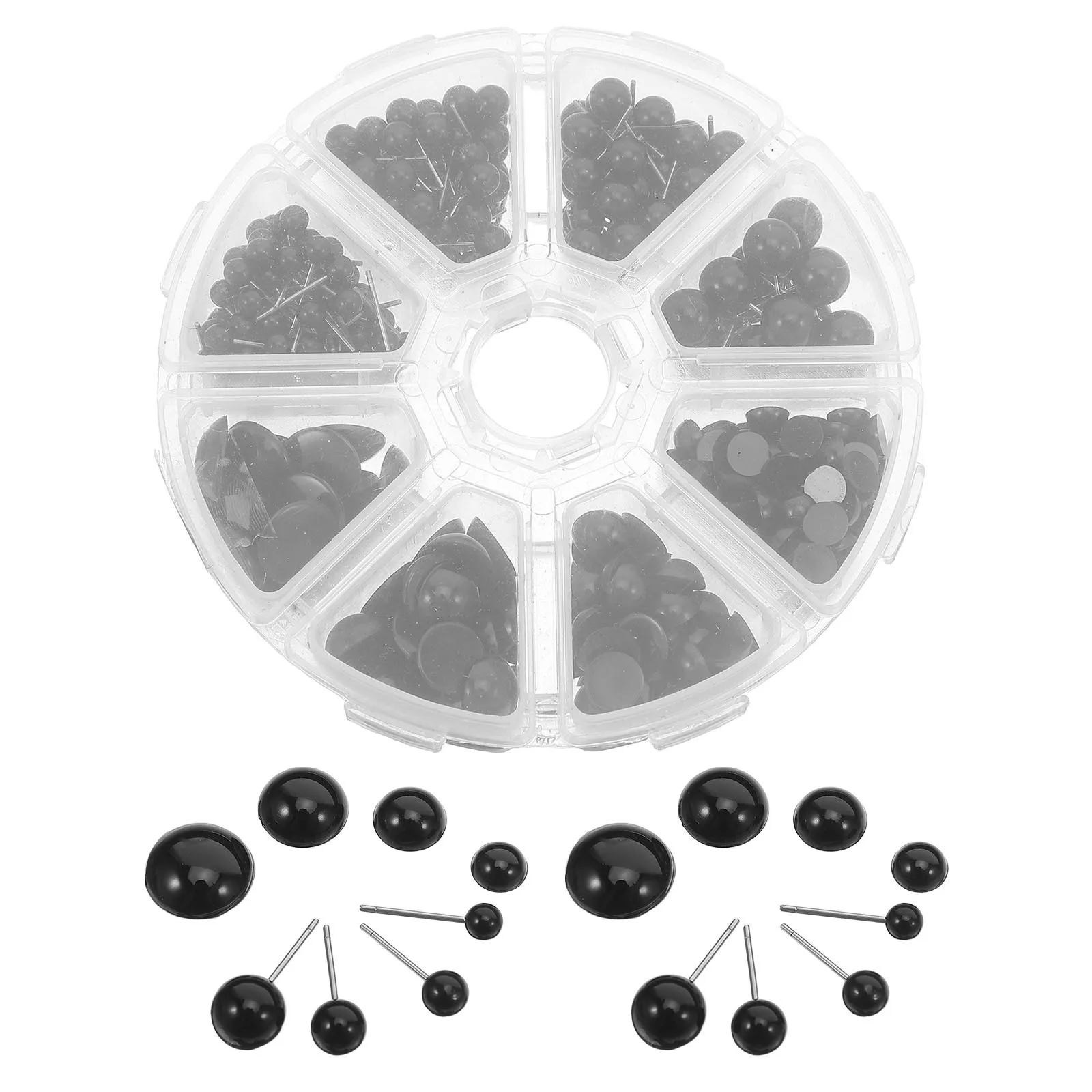 

1Set Round Plastic Realistic Eyes Flat Back Safety Eyes for Crochet Needle Felting Craft Supplies Handmade Soft Animal