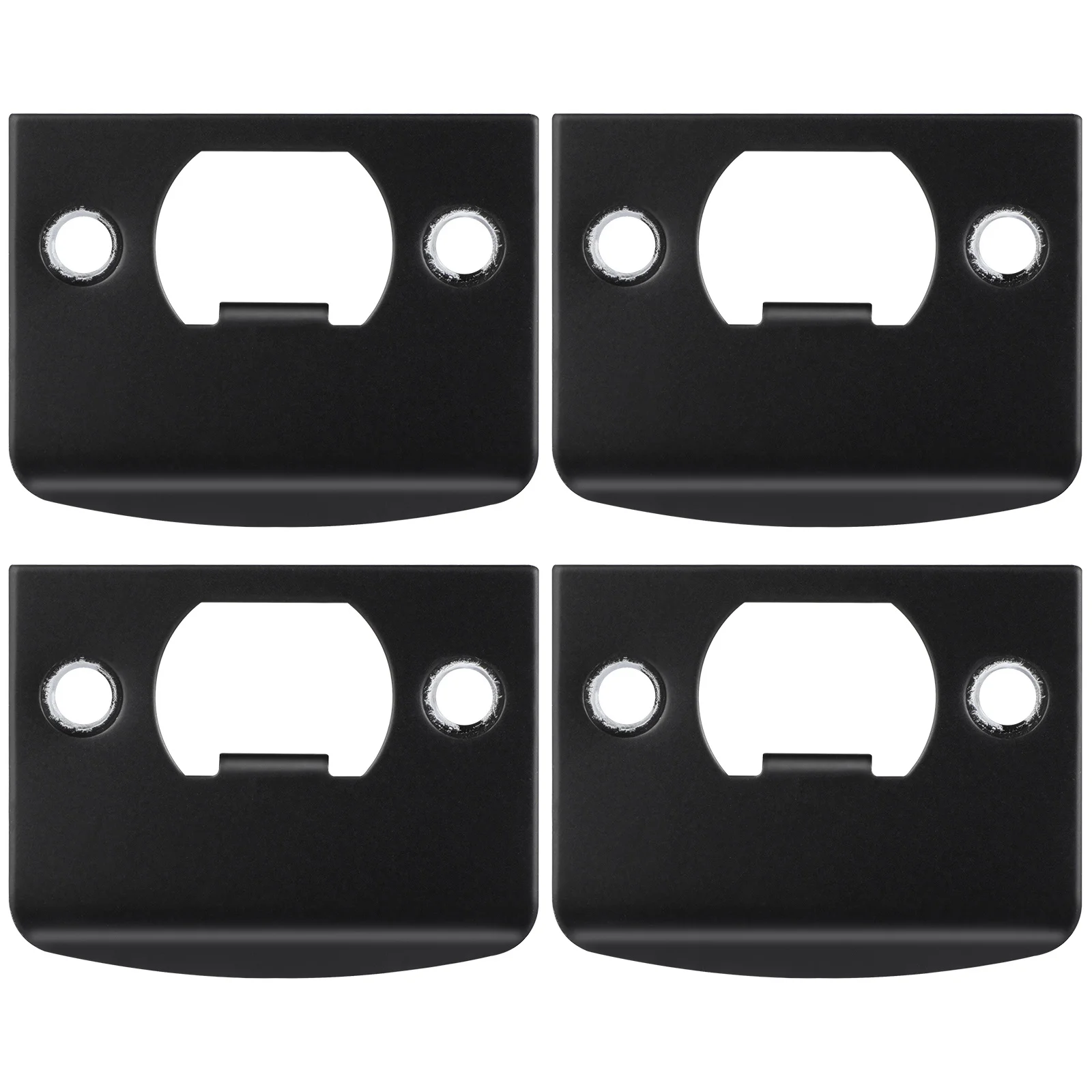 4 pçs deadbolt greve placa de aço inoxidável porta reforço capa placa fechadura da porta estabilidade kit segurança buraco enchimento