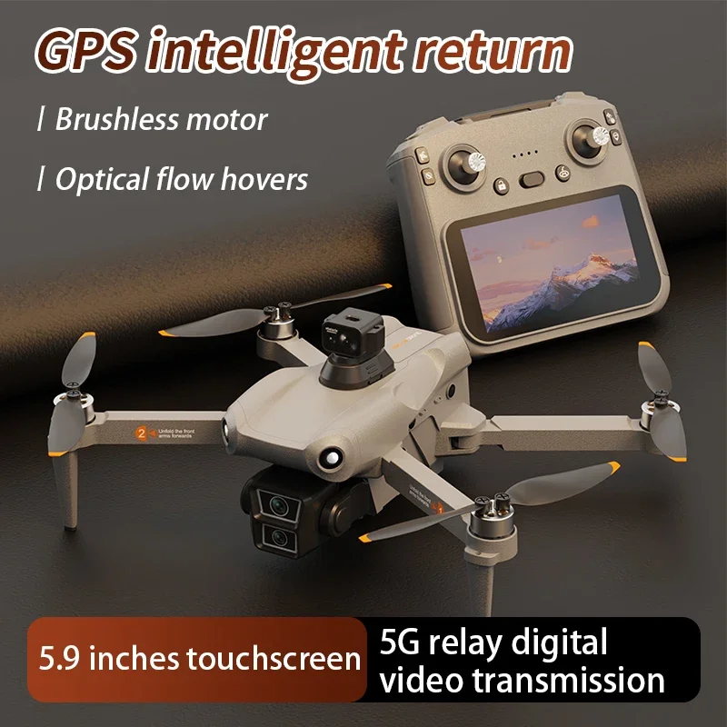 GPS Screen Drone GPS Professional Drone With 8K HD Camera Touch Screen  360° Obstacle Avoidance Quadcopter Gift Toys