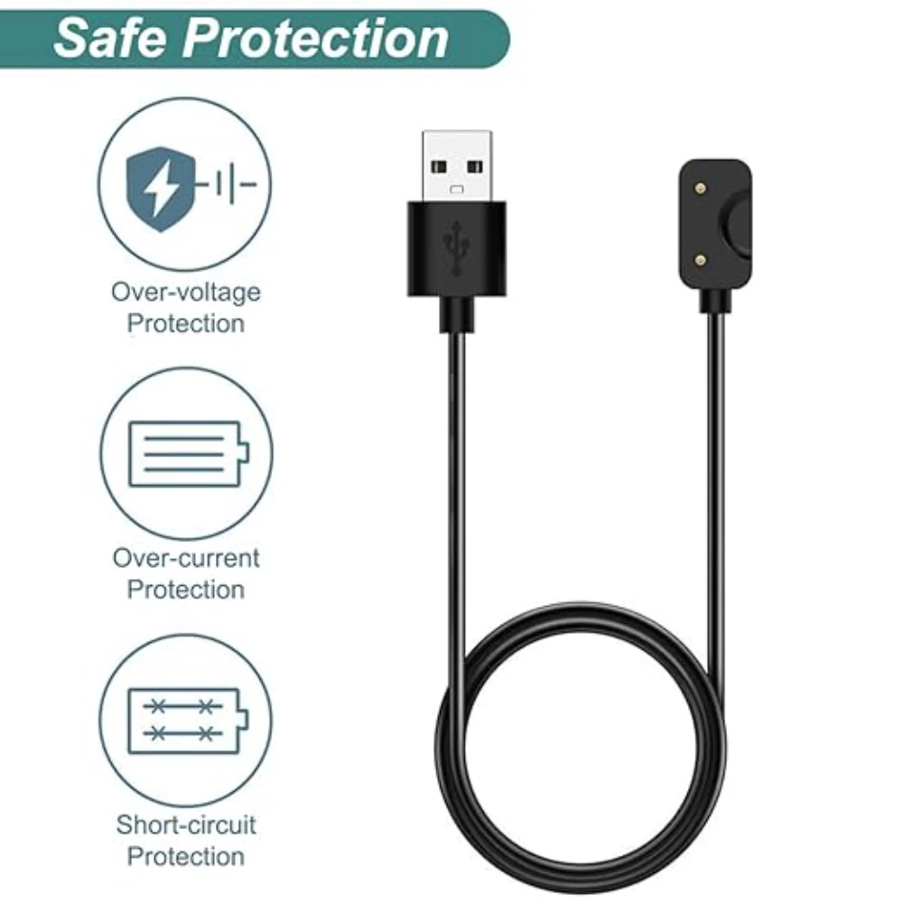 2-Pack Charging Cable Replacement Charger for Samsung Galaxy Fit3 SM-R390 USB Smartwatch Charger
